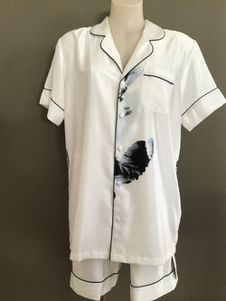 PARIS SHORT PJ - WHITE/BLACK
