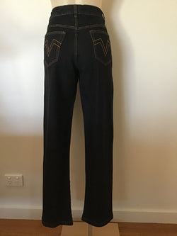 COTTON WOVEN JEANS - BLACK