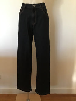 COTTON WOVEN JEANS - BLACK