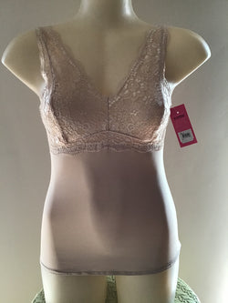 MICRO & LACE BUILT UP CAMI - SKIN