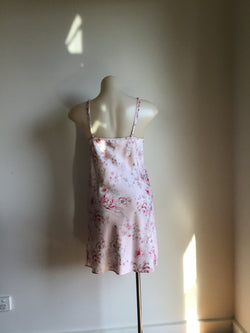 SATIN CHEMISE - PINK FLORAL