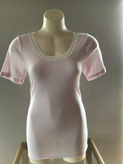 WOOL BLEND SH SLV SPENCER - PINK