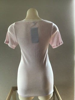 WOOL BLEND SH SLV SPENCER - PINK