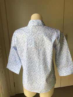 3/4 SLEEVE COTTON SHIRT - SKY