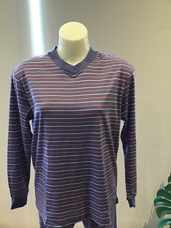 STRIPE SKI PYJAMA - NAVY