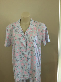 KNIT PYJAMA - BLUE FLORAL