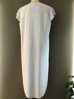 V/NECK NIGHTIE - AQUA FLORAL