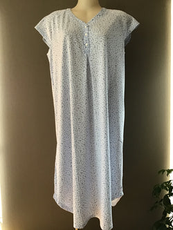 V/NECK NIGHTIE - BLUE