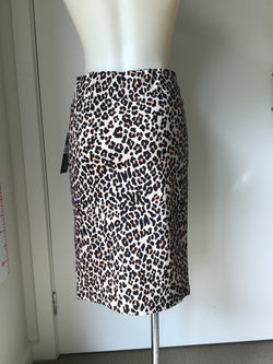 PULL ON STRETCH SKIRT - LEOPARD