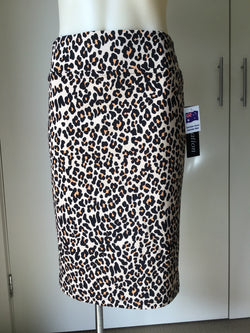 PULL ON STRETCH SKIRT - LEOPARD