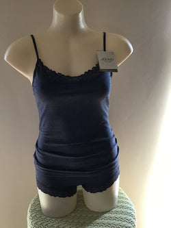 COTTON BLEND CAMI - DENIM