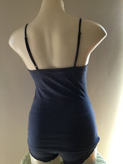 COTTON BLEND CAMI - DENIM